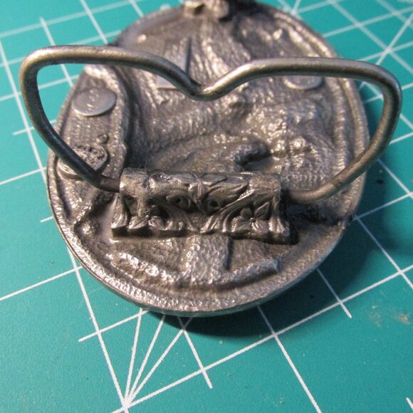 Bald Eagle Belt Buckle Bergamot Brass Works Metal W-146 USA Silver Tone 1984 - Picture 5 of 7